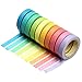 Produktbild Fablcrew Decorative Allzweckband selbstklebend hübsche Band Farbe Band Rainbow Sticky Paper Streifen Farbe den Süßigkeiten Decorative Scrapbooking Zubehör für DIY Scrapbook Decoration Handicrafts