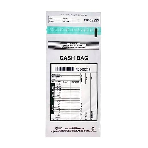 Clear Plastic Cash Deposit Bags