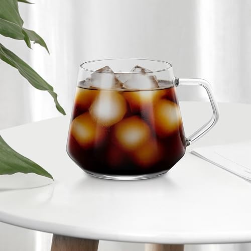Taza de vidrio borosilicato 18 oz con asa antiquemaduras miniatura 6