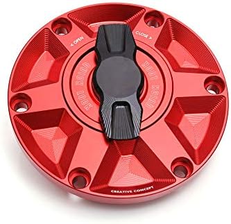 MC Motoparts NIMBLE Rapid Quick Lock Fuel Gas Cap For Triumph Street Triple 675R 07-18 Daytona Speed Triple 1050 (Red)