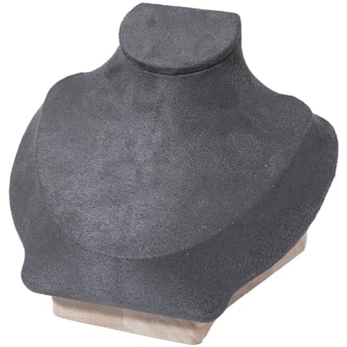 Présentoir modèle de buste de mannequin en bois pour chaîne et bijoux - 4