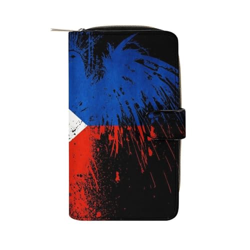 Philippines Eagle Flag Long Wallet for Women Men Purses Coin Pouch Credit Card Holder Organizer