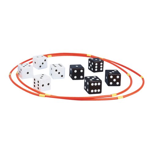 FLAGHOUSE - Lawn Dice Game - 3-Inch Soft Foam Dice - 2 Strong Plastic Hoops & Game Rules Included - Individual or with Teams