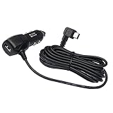 Ausgangsspannung: 5V DC G63C KFZ Auto Ladegerät Adapter Kabel 3,5M mit USB + Mini USB 5pin Stecker abgewinkelt nach Links kompatibel mit Navigon (Mini USB) 5V Mini USB Ladekabel KFZ Netzteil 2A