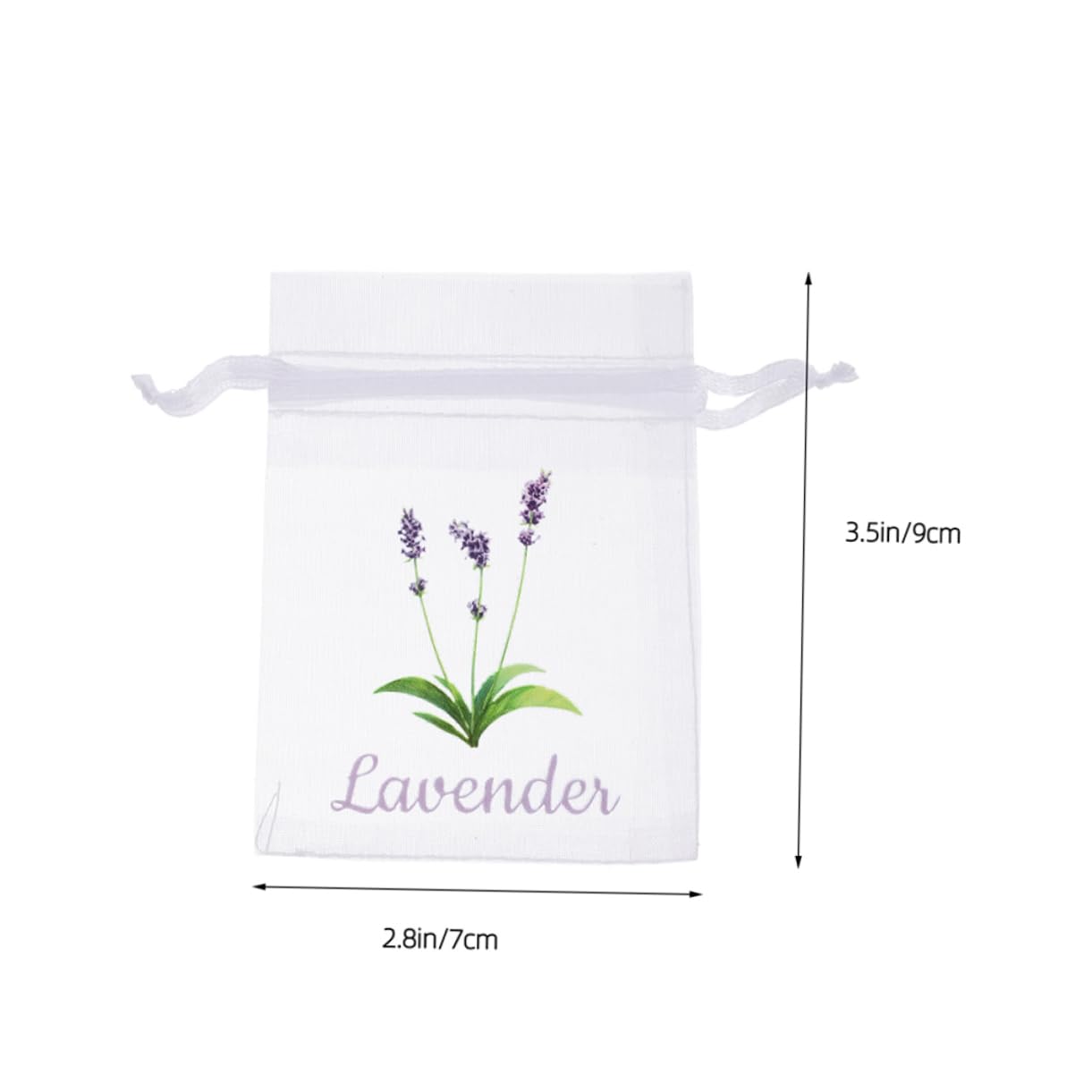 ABOOFAN 50pcs White Empty Sachet Bags Dried Lavender Flowers Food Grade Gauze Drawstring Pouches for Spices Tea Organza Mesh Bags
