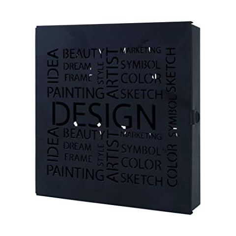 HAKU Mobel Modern Black Metal Key Box Cover