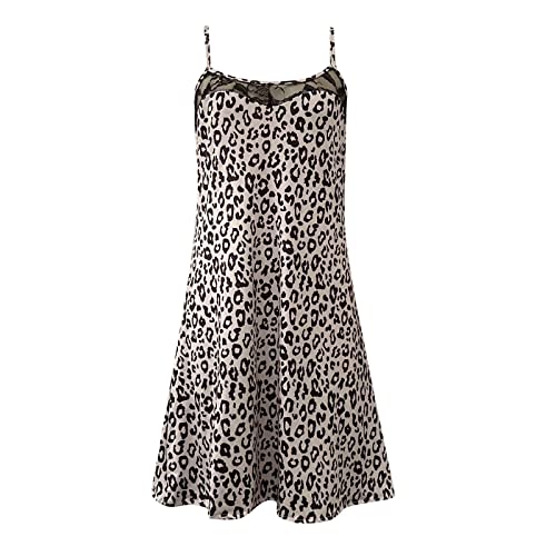 Women's Fashion Casual Sling Pajamas Women's Comfortable Loose Leopard Silk Pajamas For Women Shorts Set #TOP3