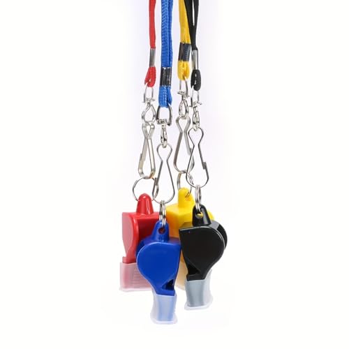 Pack de silbatos transparentes con cuerda para entrenamiento miniatura 4