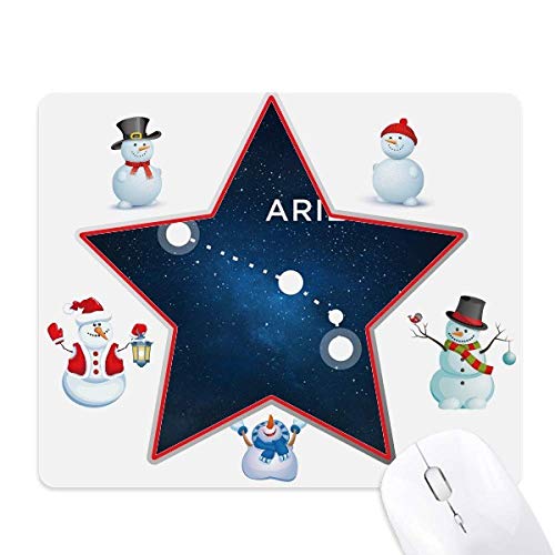 Tapis de souris constellation Bélier motif de Noël et étoiles pour ordinateur portable