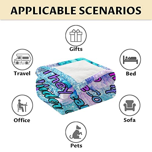 Mercuryelf Mermaid Throw Blanket - Soft, Fuzzy & Warm - 30x40 Inches Small Blankets for Lap, Crib - Trendy Throws Gift for Mermaid Lovers