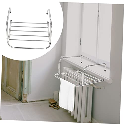 Estante plegable para secar ropa y zapatos de acero inoxidable miniatura 4