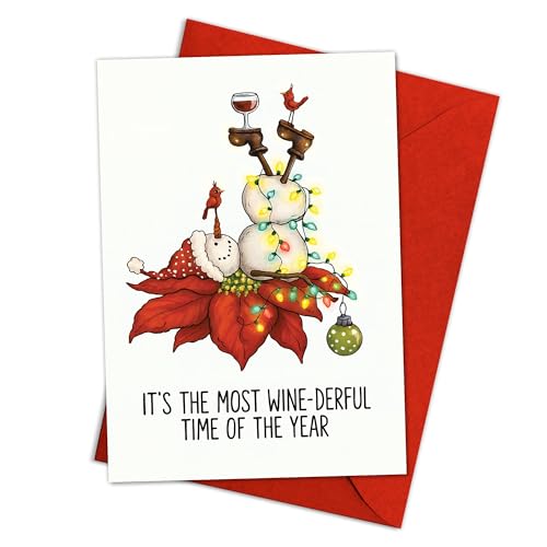 (5.3 x 8C`) It's The Most Wine-derful Time of The Year J[hBʔCNX}ẌAACDƁAFlÂ߂̃[XȋxAԂtႾ܃J[h(NX}X64)B