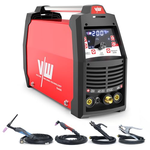 VECTOR WELDING   Soldadora TIG AC DC 200 A – New York 2500, Cortador de Plasma 50 A, Pantalla LED, MMA 170 A, Encendido HF, para Aluminio