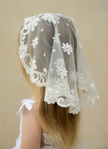 Girls Mantilla Veils Church Mass Veil First Communion Veils Lace Chapel Veil Mantilla Veils Latin Mass Church Veil3