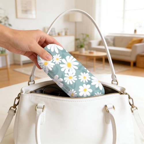 Image of Glasses Case Hard Shell,Portable Protective Eyeglasses Case, Eyeglass Holder Box with Cleaning Cloth,for Women Men