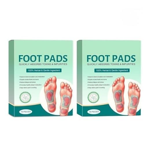 Mild Care Herbal Detox Foot Pads with Mugwort, Ginger and Ginseng Root Extract, for Sleep Aid and Pain Relief, 20 Pieces-image-49