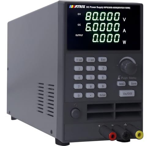 Image of MATRIX Wide Range Programmable DC Power Supply WPS300S-80-6, 80V 6A 150W, Switching Adjustable Bench Power Supply 1mV /0.1mA Resolution,List Output,OCP OVP for Lab, Electronic Repair, School Teaching