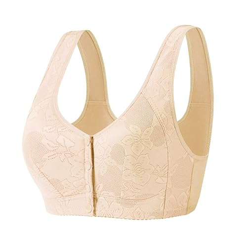 Sujetadores para mujer, tirantes ajustables, cobertura completa, cómodos, sin aros, sin aros, bragas brasileñas de algodón, paquete múltiple, caqui, 70