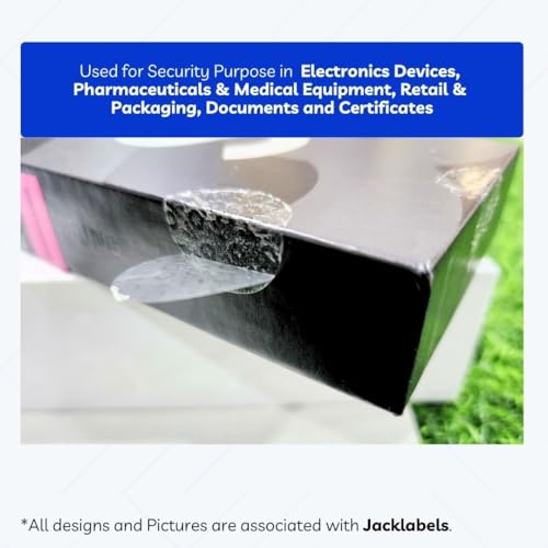 Image of Transparent Void Stickers | Tamper Evident Clear Labels for Packaging, Warranty, Electronics | PET Security Stickers (Pack of 100)