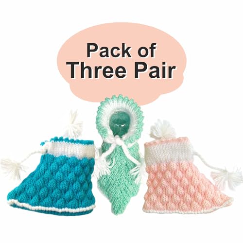 Image of Woolen socks /Baby's Woollen Socks Kids woolen Socks for new Born(Multicolor, 3-6 Months) Pack of 3