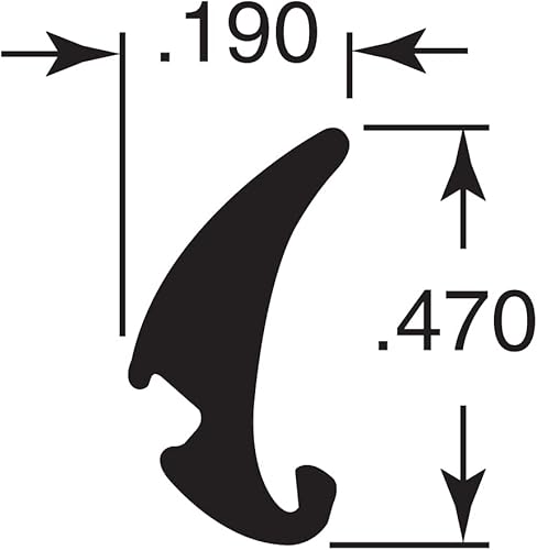 Miniatura 2 de Prime-Line P 7777 - Estriado de vinilo gris para vidrio (1 rollo) de 0.19 pulgadas x 200 pies