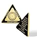Triangle Glimmer Amber Dream Sobriety Coin Base | Symbolizing Unity, Service, and Recovery | Ideal for Celebrating Milestones in Sobriety (5 Year)