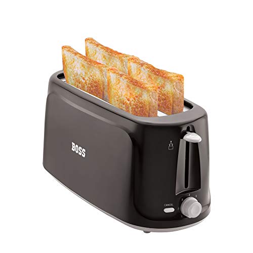 Boss Eden 1100-Watt 4 Slice Automatic Pop-Up Toaster (Black) - 1100 Watts view 1
