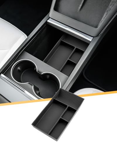 LFOTPP Per Tesla Model Y Juniper 2025 2026, contenitore portaoggetti per console centrale, modello Y Juniper 2025 accessorio (inferiore) LFOTPP Per Tesla Model Y Juniper 2025 2026, contenitore portaoggetti per console centrale, modello Y Juniper 2025 accessorio (inferiore)