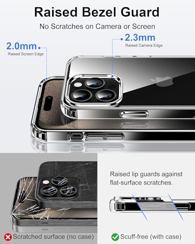 Image of HOOMIL Case for iPhone 15 Pro, Anti-Yellowing, Crystal Clear