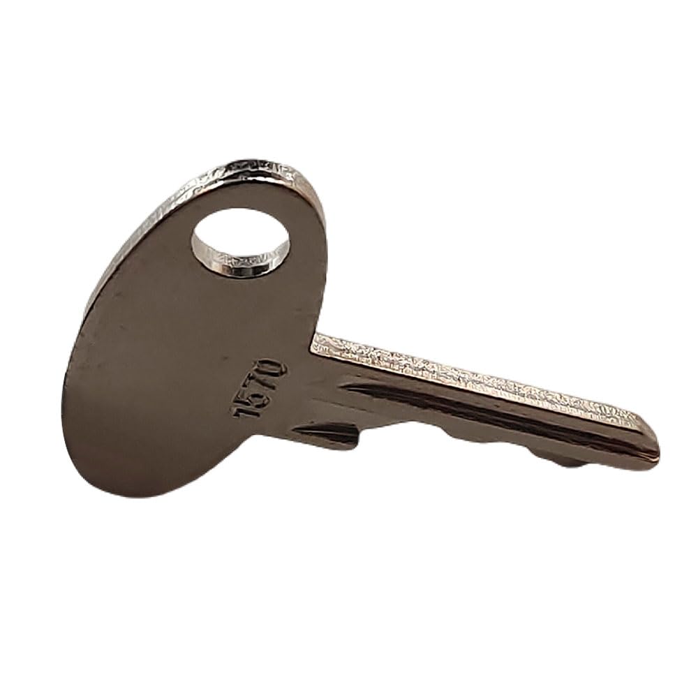 LEKEYINS 5PCS 1570 Ignition Keys ELI80-0089 with Keychain fits for Ford/New Holland Tractor 1210 1320 1520 1530 1620 1630 1715 1720 1725 1920 1925 2120 3415 L465 L554 L565 LS140 LS150 LS170 TC25