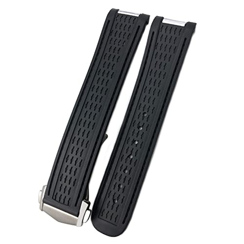 Bracelet montre 20mm Omega Seamaster en caoutchouc étanche pour le nautisme et le quotidien