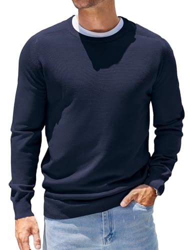 Coofandy Mens Sweater Crewneck Pullover Lightweight