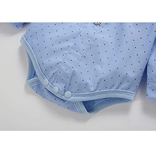 Image of Baby Toddler Boy Formal Gentleman Suits,Dress Short Shirt With Bowtie+Suspender Pants Dressy Outfit