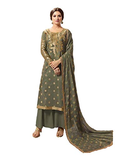 Pure Banarasi Silk Unstitched Suit 