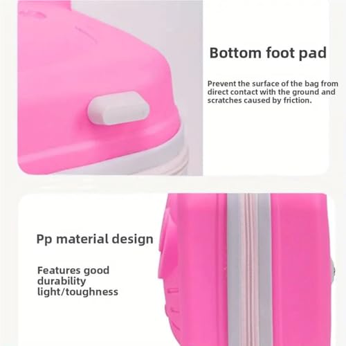 Image of Zinnia Traveling Hand Bag for Men & Women Luggage, Hard Case Silicon Handle Mini Suitcase Vanity Bag for Women, Girls & Men (Pigg Pink)