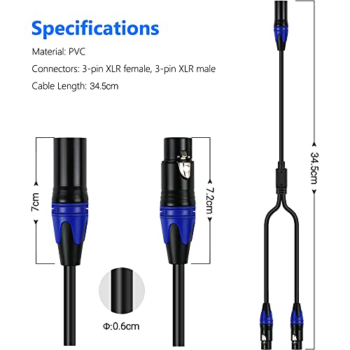 Toyayayo TO23230130 Xlr Y Splitter Micrphone Cable3Pin Splitter Balanced Mic Audio Cables thumb #4