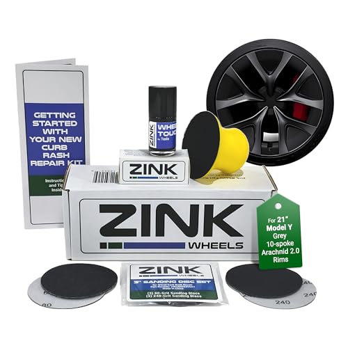 Premium Tesla Wheel Curb Rash Repair Kit for 21" Model Y gre...