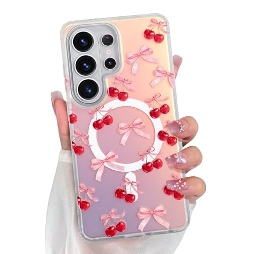 Coque antichoc Samsung S26 Ultra motif cerise rose cadeau idéal filles