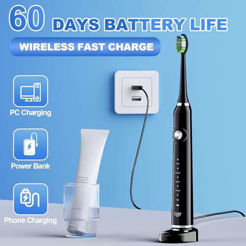 Image of JTF Electric Toothbrush for Adults with 5 Professional Modes & Smart Timer