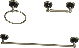 Water Onyx Bathroom Accessory Set44; Brushed Nickel - 3 Piece