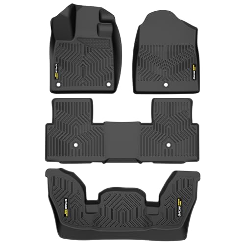G-PLUS TPE Floor Mats Compatible with Honda Pilot 2023 2024 2025, 1st & 2nd & 3rd Row 4pcs All Weather Full Cover Protection Floor Liners Accessories Cargo Liner Fit 2023-2024 Honda Pilot(4P