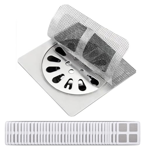 30 piezas colador desechable para drenaje de ducha 4"x4"