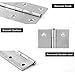 Unlorspy 20 PCS Stainless Steel Folding Butt Hinges, 2.5 inch Silver Square Door Hinges with Screws for Wooden Box, Window Wood, Home Kitchen Furniture Hardware (66 x 38 x 1.0mm)