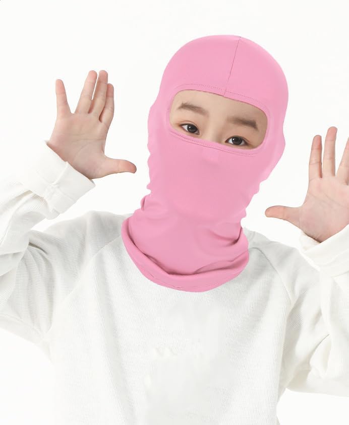 Image of Kids Lightweight and Breathbale Balaclava-Face-Mask - Boys Girls Windproof UV Protector Neck Gaiter Skiing Cycling Scarf
