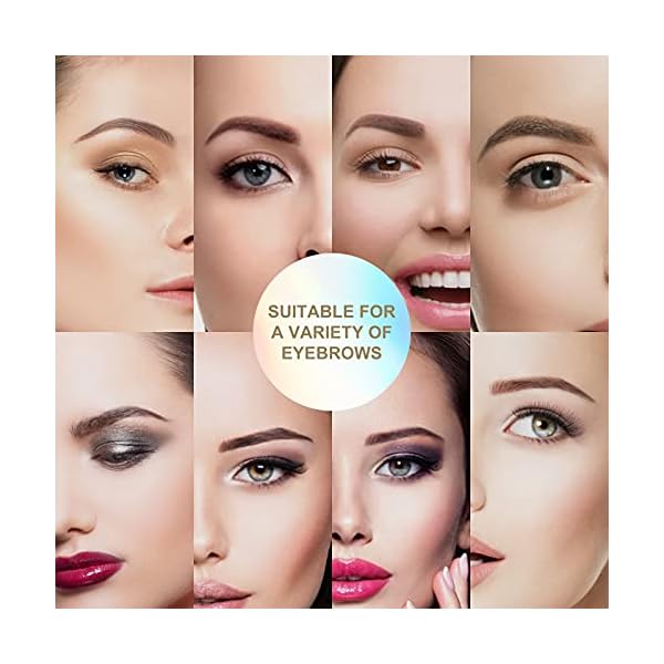 Eyebrow Stamp Kit, Eyebrow Shaping Stamp Makeup Kit, One Step Eye Brow Stamp, Long Lasting Eyebrow Makeup Tool with 10 Reusable Eyebrow Stencils, 2 Eyebrow Brushes, 3 Colors (Medium Brown)