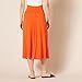 Amazon Essentials Women's Jersey Pull On Midi Length Skirt, Orange, Medium