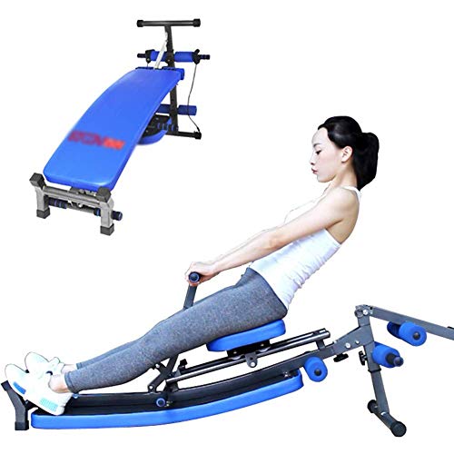 Image of Foldable Rowing Machines Rowing Machine Foldable Exercise Rowing Machine for Home Rowing Bench Abdominal Fitness Equipment 12 Resistance Adjustment Double Track Maximum Load 200kg for Home