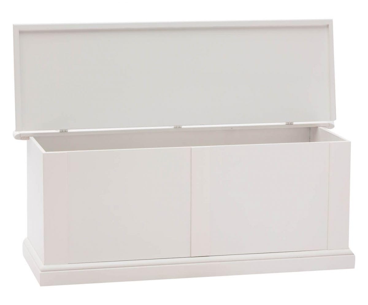 Vicentini arreda CASSAPANCA BAULE IN LEGNO SHABBY CHIC BIANCO