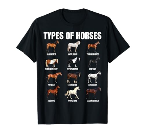 Tipos de caballos Razas educativas de caballos Niños Niñas Niños Camiseta