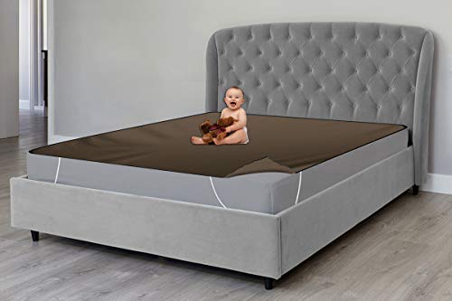 Image of The Furnishing Tree Mattress Protector /Waterproof Bedsheet Size WxL 72x78 Inches Double Bed /King Size Polyester Beige